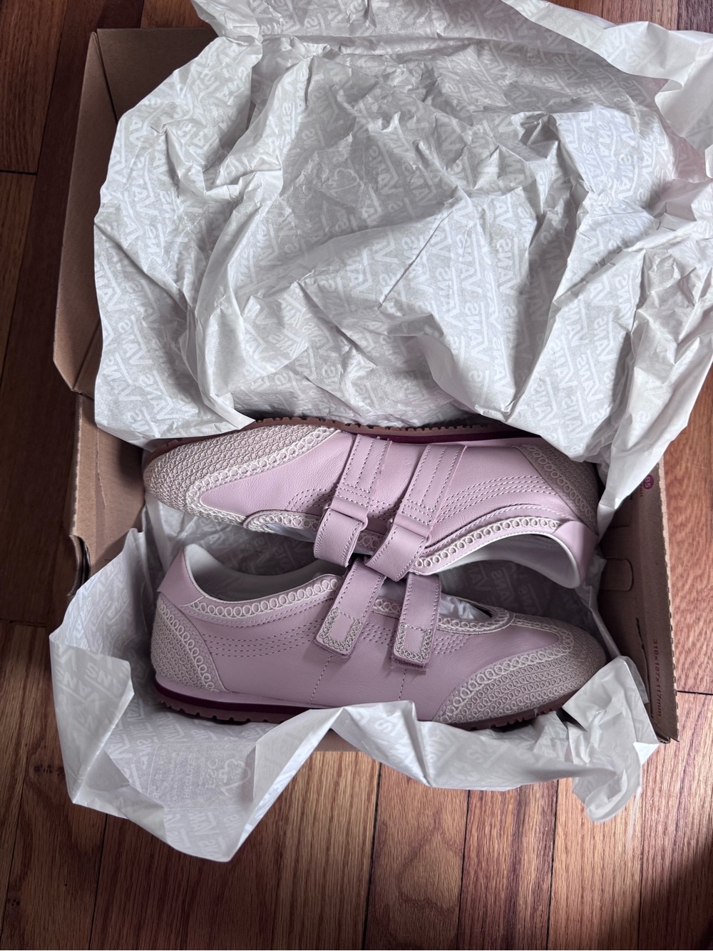 Vans Light Pink Velcro Sneakers